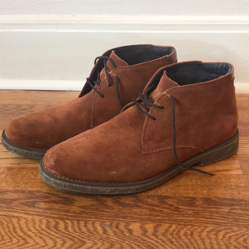 Rust Brown Suede Boots